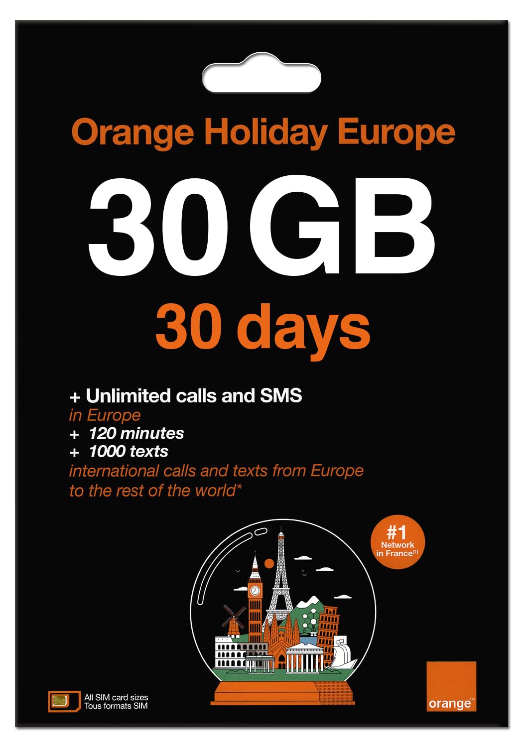 TSIM Europe Sim Card 30 Days 30GB Data with Unlimited Local Calls + 120 Minutes Call Home | 5G Network | Hotspot Tethering Allowed