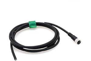 HangTon Actuador codificador de sensor M12 A codificado de 4 pines hembra a cable abierto para automatización industrial, red de dispositivos, red DeviceNet, CANopen, IO Link, Profibus 3 m
