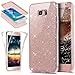 Produktbild Kompatibel mit Galaxy S6 Edge 360 Grad Hülle Schutzhülle Full Body Cover Bling Glänzend Glitzer Durchsichtige TPU Silikon Hülle Tasche Komplettschutz Rundumschutz hülle für Galaxy S6 Edge,Rose Gold