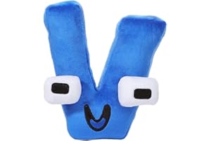 HODOFICE Alphabet Lore Plush Animal Toys Cartoon Cute Funny Educational Letter Stuffed Doll Development for Gift Giving Fans for Kids and Adults Christmas Stocking Stuffers Birthday Supplies for Boys Girls (V)