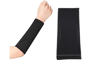 Jowfay 1 Pezzo Protezione Braccio per Pallavolo Nero XL, Manicotto Protezione Sportiva Arm Guard Comodo Supporto Braccio Elastico Traspirante Ridotto Urti Per Atleti Allenamento Partite, Nero , XL