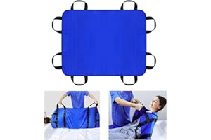 [LOSCHEN] Scheda di trasferimento per pazienti, con otto manici, adatta per persone in sovrappeso, anziani e pazienti che devono essere trasferiti (blu 48 x 40 pollici)