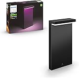 Philips Hue White and Color Ambiance Nyro, Lampada da Terra LED Smart da esterno, Nero