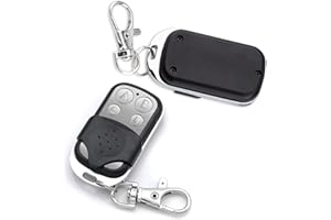 KAMEUN Drahtlose Fernbedienung Garagentor, 2 Stück 433 MHz garagentoröffner Universal Mit Öse für Schlüsselanhänger, Schwarz Remote Control Duplicator für Auto Garagentor Fernschalter