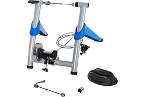 HOMCOM Entrenador de Bicicleta Rodillo para Bicicleta Plegable Portátil con Resistencia Magnética Ajustable de 8 Niveles para