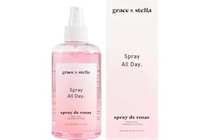 GRACE & STELLA Grace and Stella Spray Facial de Agua de Rosas – Tónico Facial Agua de Rosas Natural - Bruma Facial Galardonada con Hidrolato de Rosas en Spray - Belleza Mujer Facial [240 ml]
