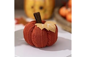 JUCHRZEY Crochet Pumpkins Decoration Handmade Knitted Pumpkin Decor Fabric Decorative Pumpkin for Farmhouse Mantle Decoration
