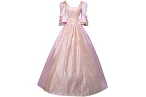 Duohropke - Maxi abito da donna, disponibile in taglie forti, stile gotico/vittoriano/medievale/rinascimentale, vintage, maniche a campana, da principessa, per Halloween, Carnevale, cosplay