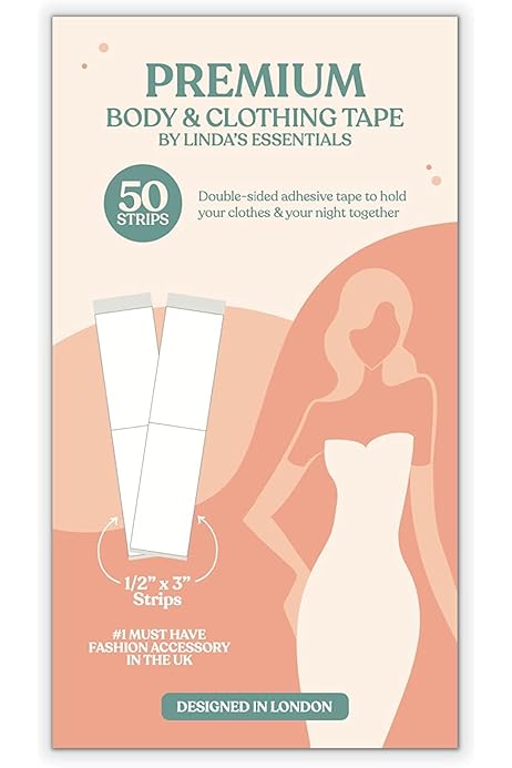 Nastro Biadesivo Per Tessuti - Body Fashion Tape Trasparente Per Abbigliamento E Reggiseno