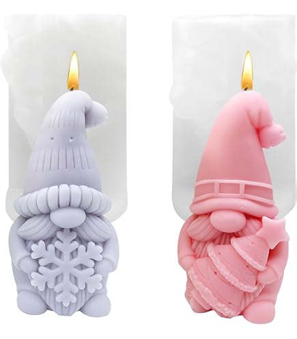 Stampi In Silicone Natalizi Per Colata | Confezione Da 4, Per Candele, Resina, Gesso, Decorazioni Fai-da-te