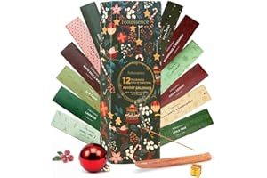 Folkulture Christmas Advent Calendar 2025 - Incense Sticks | 12 Days of Christmas Advent Calendar for Gifts for Women | Pack of 240 Premium Organic Incense | Non-Toxic, Slow Burning Insense Sticks