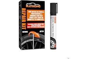 AXIYIBZI Black Rim Touch Up Paint, Car Wheel Repair Kit, Wheel Touch Up Paint Pen, Quick And Easy Repairs for Curb Rash, Scuff And Scratch