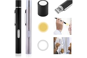 VEGENA Lampe Stylo, Infirmière Stylo Lumière Médicale, Lot de 2 Lampe de Diagnostic, Diagnostic Infirmière Penlight Medica, Penlight Pen Torch avec 2 Sources de Lumière, Rechargeable par USB, Clip de Poche