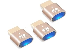 XTVTX 3PCS 4K Dummy Plug emulatore display monitor virtuale ad alta risoluzione, adattatore display headless di nuova generazione Supporta fino a 3840x2160@60Hz, 1080@120Hz DVI EDID Emulator