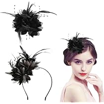 2 Fascinator Cerimonia Donna Con Piume - Cappello Elegante Con Velo Per Matrimoni