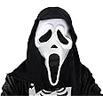 GGEROU Halloween Screaming Ghost Mask with Hood – Halloween Cosplay Ghost Mask with Hood – Halloween Cosplay Costume for Carnival, Fancy Dress, Halloween