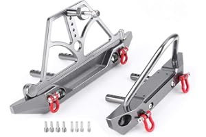 ‎VGEBY VGEBY1 RC Stoßstangen-Set, CNC-Wettbewerb aus Metall mit Reserverad-Halterung für Axial SCX10 SCX10 II