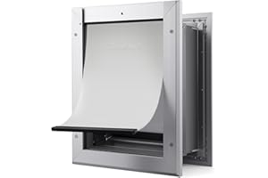 Cowiewie Haustiertür für Wand, 2024 Upgrade-Silikonklappen, Rahmen aus Aluminiumlegierung und Teleskop-Tunnel, extrem wetterfest, langlebige Hundetür und Katzentür für Haustiere bis zu 5,4 kg, klein,