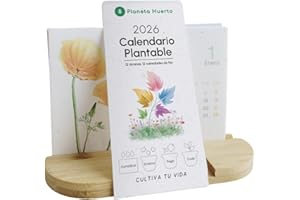 PLANETA HUERTO BONSÁI PLANETA HUERTO | Calendario Plantable 2026 – Calendario Diseño Ecológico y Sostenible para Cultivar Flores Mes a Mes, Ideal para Conectar con la Naturaleza