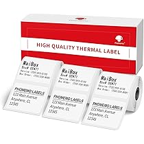 Witte etiketten voor direct thermisch printen