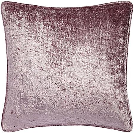 Mauve Luxury Crushed Effect Velvet Pair Of Cushion Covers - 17" x 17" (45x45cm)