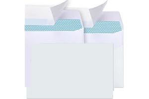 ZEBTON A5 / C5 Peel and Seal White Envelopes, Fully Opaque Security Envelope (30 Pack)