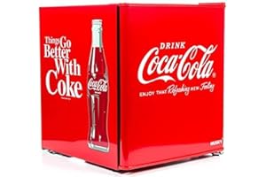 Husky HUS-EL196 Coca Cola Design Mini Fridge/Drinks Cooler, Red