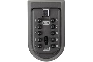 NESTLING Combination Key Lock Box - Best Outdoor Wall Mounted Safe Key Box - Set Your Own Combination - Great For Elderly Parents Spare House Keys (Black cover)