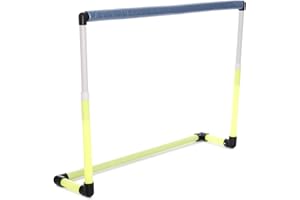 Italveneta Didattica Ostacolo Telescopico Basculante, Altezza Regolabile 40-70 cm, Traversa Antinfortunistica in Gomma, Materiali Resistenti e Certificati, Facile da Trasportare, Colori Giallo e Nero