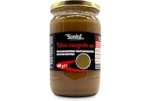 Sunita Crema di Tahini Integrale Biologica - Premium Tahina Crema di Sesamo - Salsa di Tahini Ricca e Cremosa per Hummus e Salse - 680g