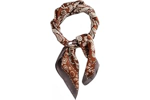 MEDUOLA Echarpes et Foulards femme style vintage Satin Foulard Carré Moyen Élégant au Toucher Soie 70×70 cm