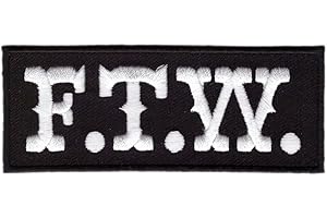 Titan One Europe - F.T.W. Black MC Biker Patch Parche Motero Bordado Termoadhesivo