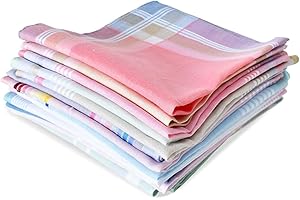 Luxvara 15 Mouchoirs Réutilisables en Coton 100% Bio - Mouchoirs en Tissu Doux et Absorbants 29x29 cm - pour Peau Sensible, Voyage - Lavables en Machine