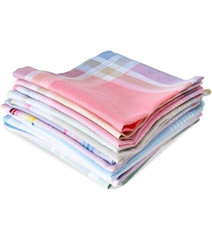Merrysquare Mouchoirs Tissu Imprimé Fleurs 40cm X 40cm - Lot De 6 En 100% Coton - Modèle ABBY