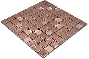 CONWIRE Mosaico de mosaico de cristal, color bronce