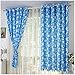 Produktbild HZH-HZH-Die blauen Vorhänge pastorale Schlafzimmer Fenster einfach und Modern (2 pcs), 2,4 breit x 2 Höhe