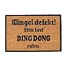 Produktbild Relaxdays Kokosmatte Ding Dong, Fußmatte aus Kokosfasern, rutschfeste Türmatte, Schmutzfangmatte, 40x60cm, Natur/schwarz
