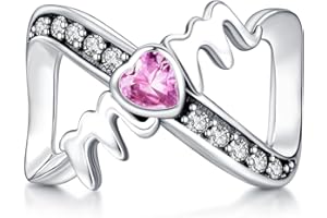 RMMY Charm 925 Sterling Silver Moon Dangle Charm Mom Mouse Love Flower Pendant Dangle Beads for European Bracelets and Necklace Birthday Jewelry Gifts for Women