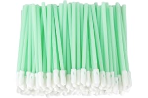 FOYODS 100 Stück 9,3 cm Schaumstofftupfer Reinigungstupfer Schaumstoffspitzen Schwammstäbchen, Schaumstoffreinigungsstäbchen Reisegröße zum Reinigen von Tastaturen, optischen Geräten, Kameras,Druckern
