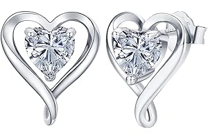 LAVUMO Pendientes Mujer Plata de ley 925 Oro rosa Pendientes Joyas de Mujer Regalos para Esposa, Mamá, Novia en Cumpleaños Navidad Aniversario día de San Valentín