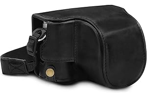 MegaGear Leica D-Lux 7 Ever Ready Étui de Protection en Cuir Véritable avec Bandoulière