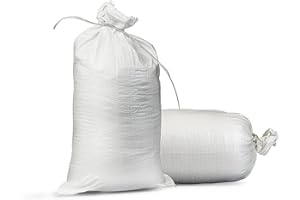 VIAFOREST Lot de 10 sacs en tissu PP - 60 cm x 90 cm - Blanc - Sac de transport de céréales - Sac de rangement non imprimé - Pour 50 kg
