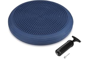 Navaris Cuscino Propriocettivo Ginnastica Posturale - Cuscinetto Medusa Skimmy Balance Gonfiabile - Equilibrio Postura Corretta Ufficio Palestra - Blu