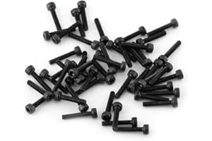 WALFRONT M3 Kit de Assortiment Vis Boulon Tête Cylindrique Six Pans Creux en Acier Allié M3 x 4-50mm(M3*16mm, Entièrement filetée-50pcs)