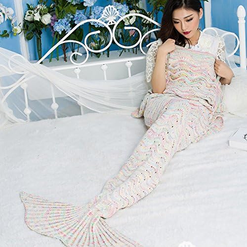 Neify - Handmade Knitted Mermaid Tail Blanket Sofa Living Room Creative Super Soft Sleeping Bag ( Size : 90*200 cm )