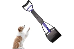 HJIAMA 45 cm Raccogli Cacca Cane, Nero, Plastica, Elegante, Pieghevole, Paletta Raccogli Cacca Cane, Ergonomico, Paletta Cacca Cane, Pratico, per Rimozione Rifiuti Cani e Gatti