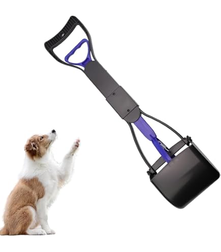 Raccattacacca Per Cani Pieghevole - Scoop Portatile Con Manico Lungo 45cm, Rosa, Per Erba E Ghiaia - Foto 7
