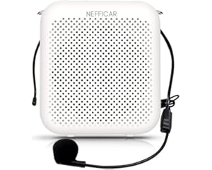 Nefficar N358 Portable 4000mAH Rechargeable Voice Amplifier with Wired Microphone Headset & Waistband, Personal Mic and Speak