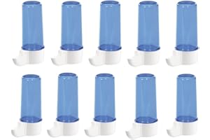 Moondown Farm 10 x 110cc Cage Drinkers Blue Anti Algae for Finches, Canary, Budgies etc
