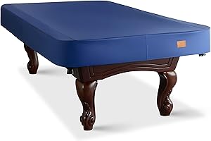 BEARCOVER Housse de table de billard en similicuir robuste, imperméable et indéchirable, pour table 2/2,4/2,7 m (2 m, bleu)
